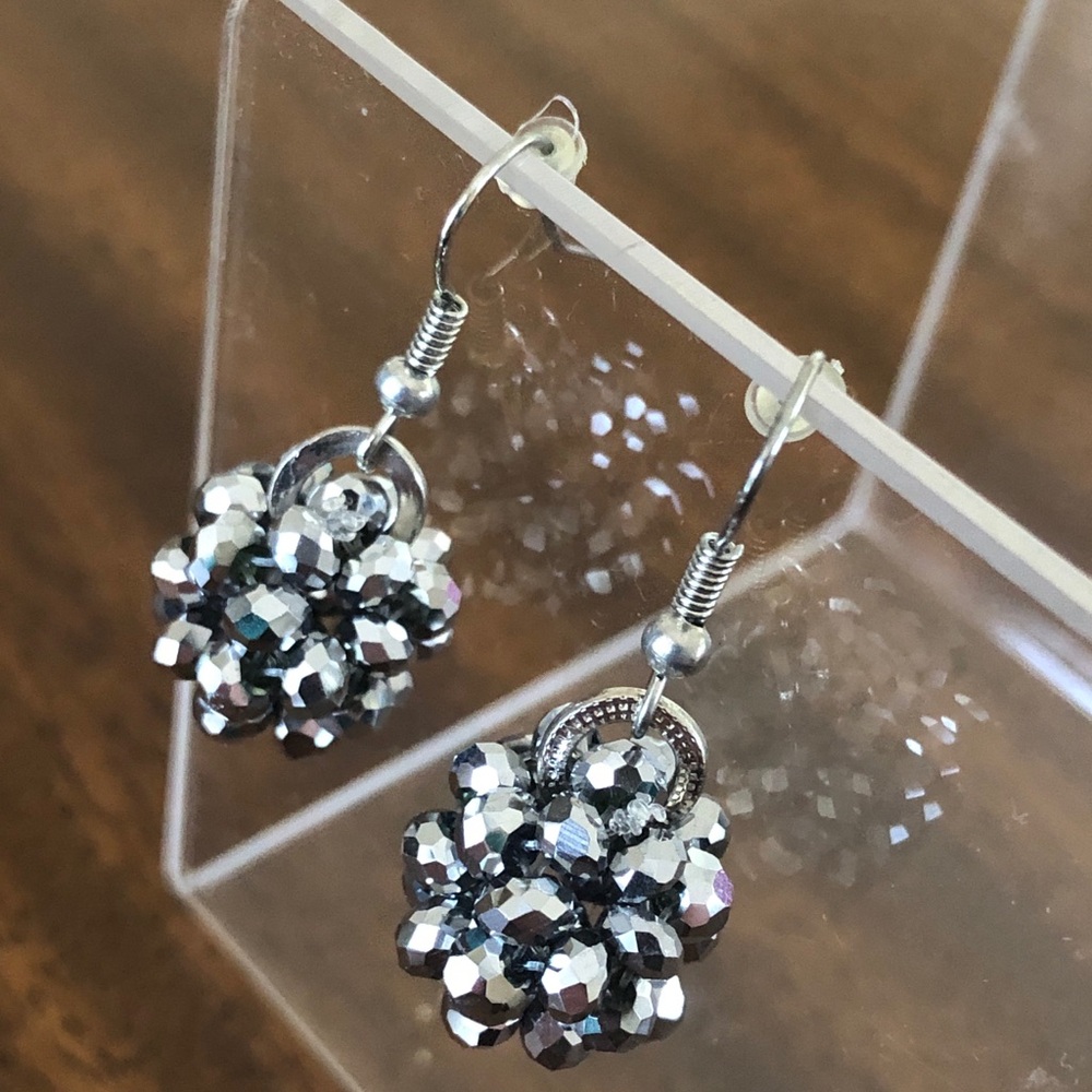 NWOT Disco Ball Bead pierced earrings